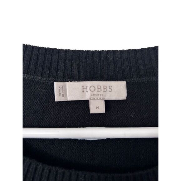 Hobbs London Black Boat Neck Embroidered Multicolor Star Sweater Size M Cosmic - Picture 5 of 11